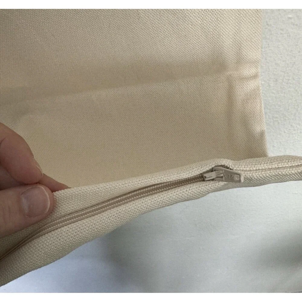 H&M Home Cream Pillow Cover 20x20 Recycled Cotton Neutral‎ Pillow Case New